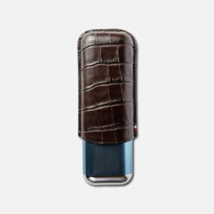 2 CIGAR CASE CROCO DANDY BROWN